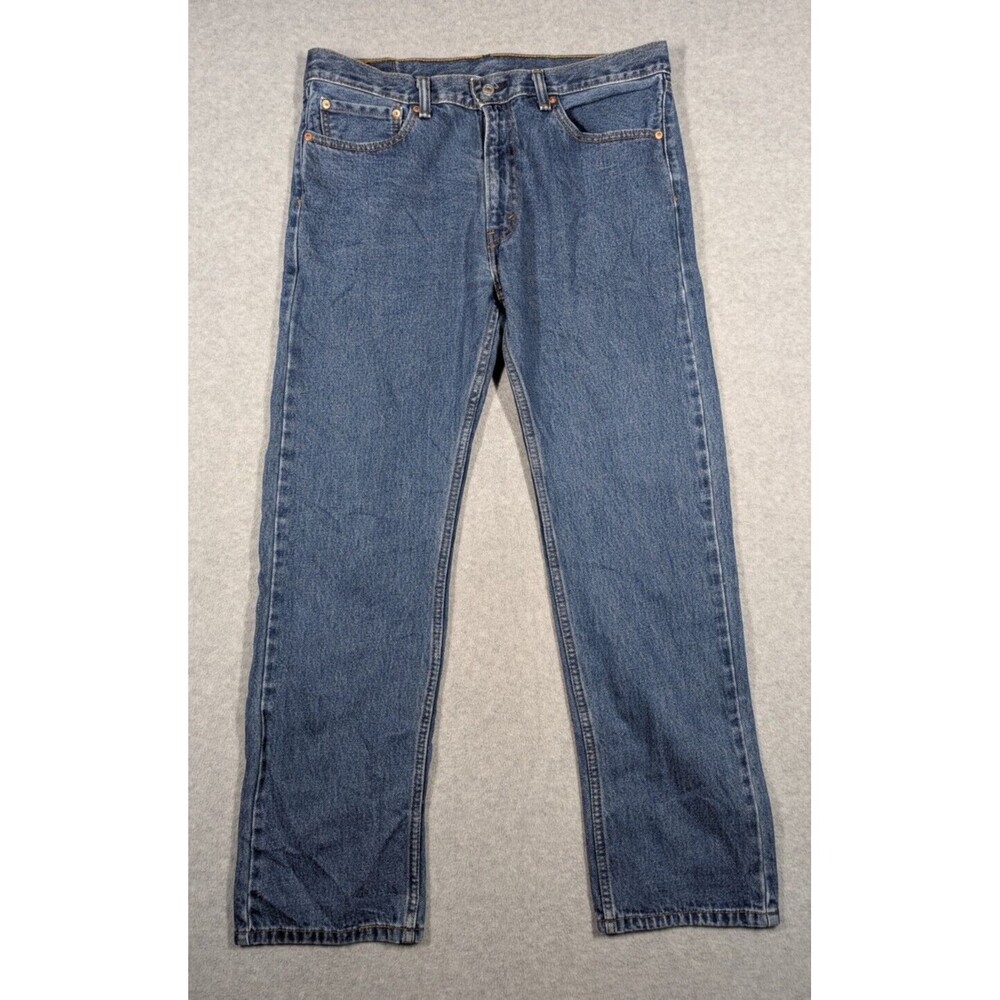 Levis Men‎ Jeans 36x30 505 Straight Regular Fit Medium Wash Denim Western